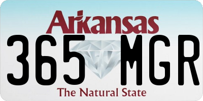 AR license plate 365MGR