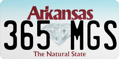 AR license plate 365MGS