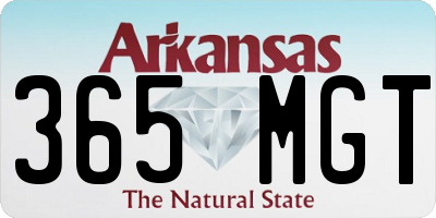 AR license plate 365MGT