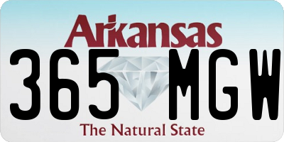 AR license plate 365MGW