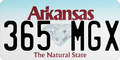 AR license plate 365MGX