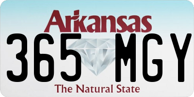 AR license plate 365MGY