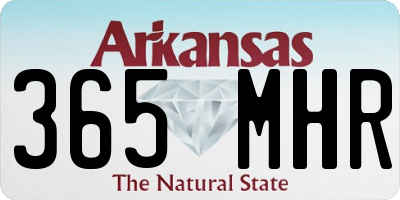 AR license plate 365MHR
