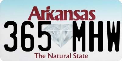 AR license plate 365MHW