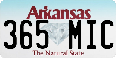 AR license plate 365MIC