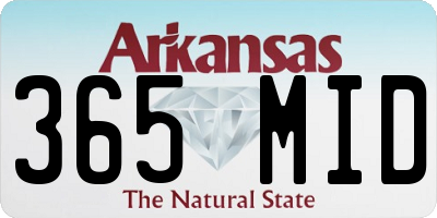 AR license plate 365MID