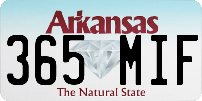 AR license plate 365MIF