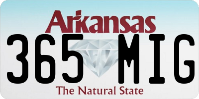 AR license plate 365MIG