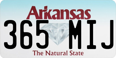 AR license plate 365MIJ