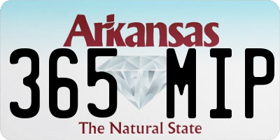 AR license plate 365MIP