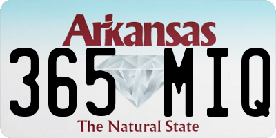 AR license plate 365MIQ