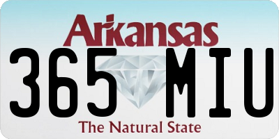 AR license plate 365MIU
