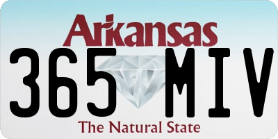 AR license plate 365MIV