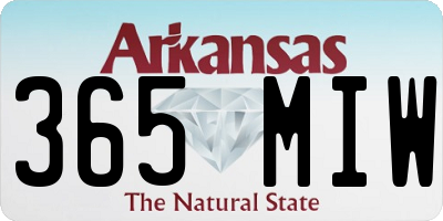 AR license plate 365MIW