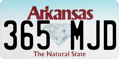 AR license plate 365MJD