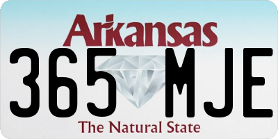 AR license plate 365MJE