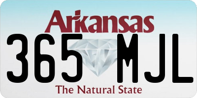 AR license plate 365MJL