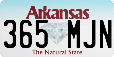 AR license plate 365MJN