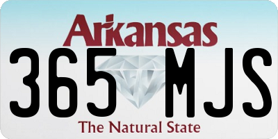 AR license plate 365MJS