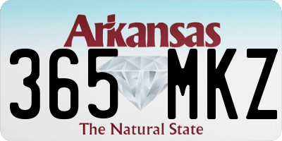 AR license plate 365MKZ