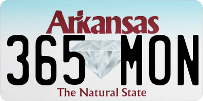 AR license plate 365MON
