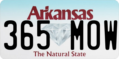 AR license plate 365MOW