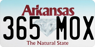 AR license plate 365MOX