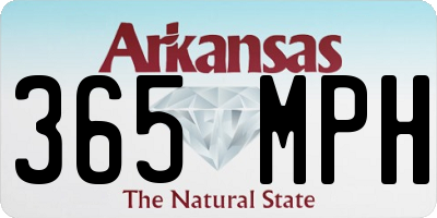 AR license plate 365MPH
