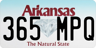 AR license plate 365MPQ