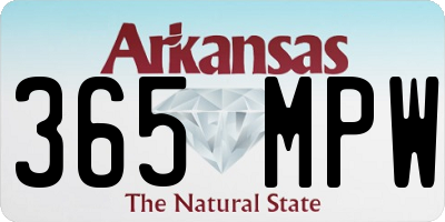 AR license plate 365MPW