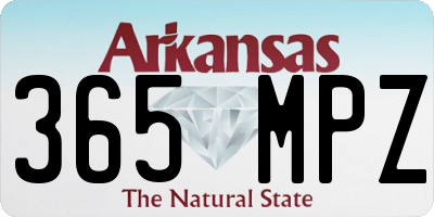 AR license plate 365MPZ