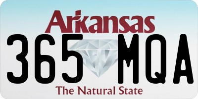 AR license plate 365MQA