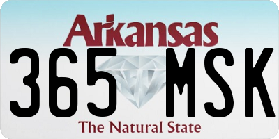 AR license plate 365MSK