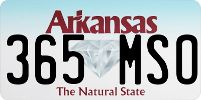 AR license plate 365MSO