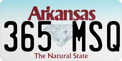 AR license plate 365MSQ