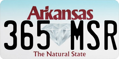 AR license plate 365MSR