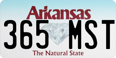 AR license plate 365MST