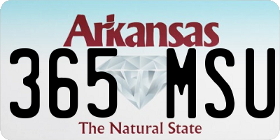 AR license plate 365MSU