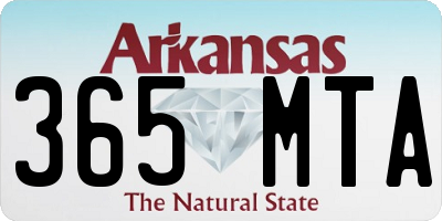 AR license plate 365MTA