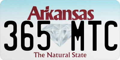 AR license plate 365MTC
