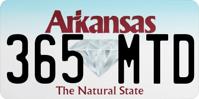 AR license plate 365MTD