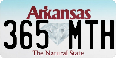 AR license plate 365MTH