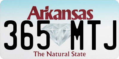 AR license plate 365MTJ