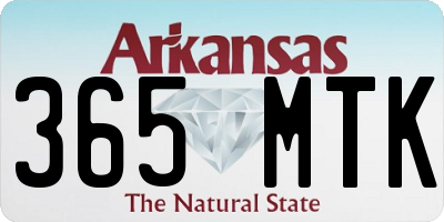 AR license plate 365MTK