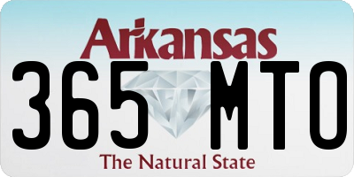 AR license plate 365MTO