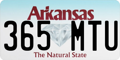 AR license plate 365MTU