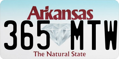 AR license plate 365MTW