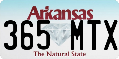 AR license plate 365MTX