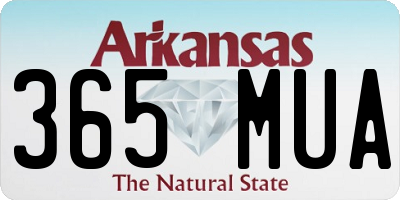 AR license plate 365MUA