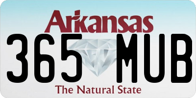 AR license plate 365MUB
